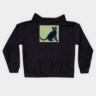 Black cat shadow Kids Hoodie